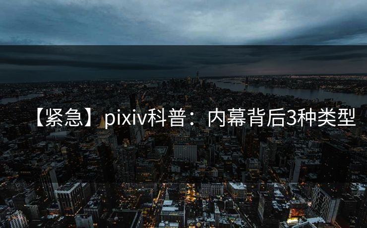 【紧急】pixiv科普：内幕背后3种类型